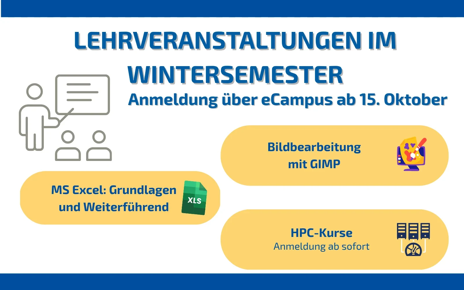 IT-Lehrveranstaltungen im Wintersemester 2026/ 2027