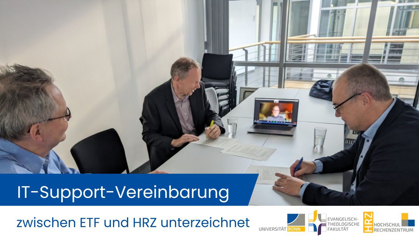 IT-Support-Vereinbarung zwischen ETF und HRZ unterzeichnet