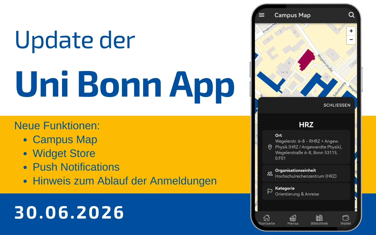 Update der Uni Bonn Campus App